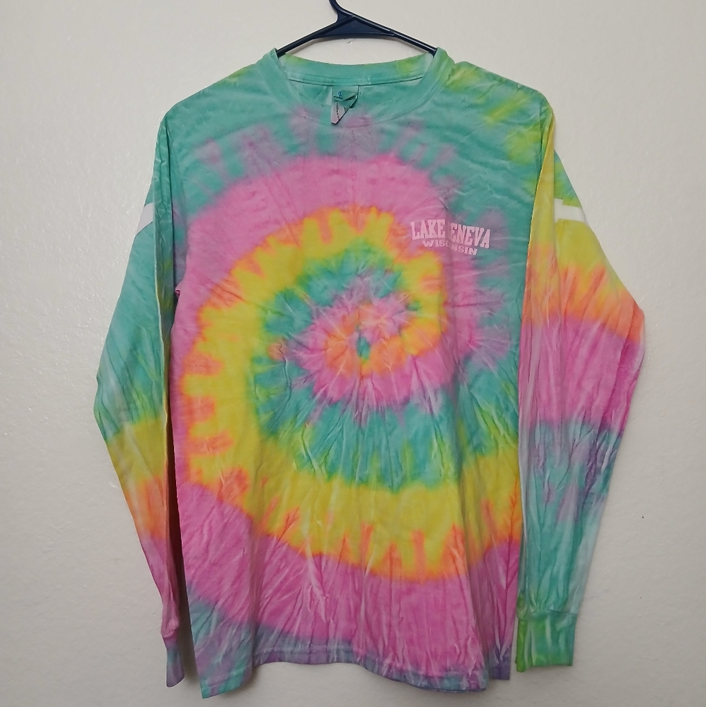EUC Lake Geneva Wisconsin Tie-Dye Long Sleeve Tshirt-Men's S